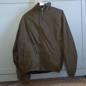 Brown claiborne satin / suede jacket